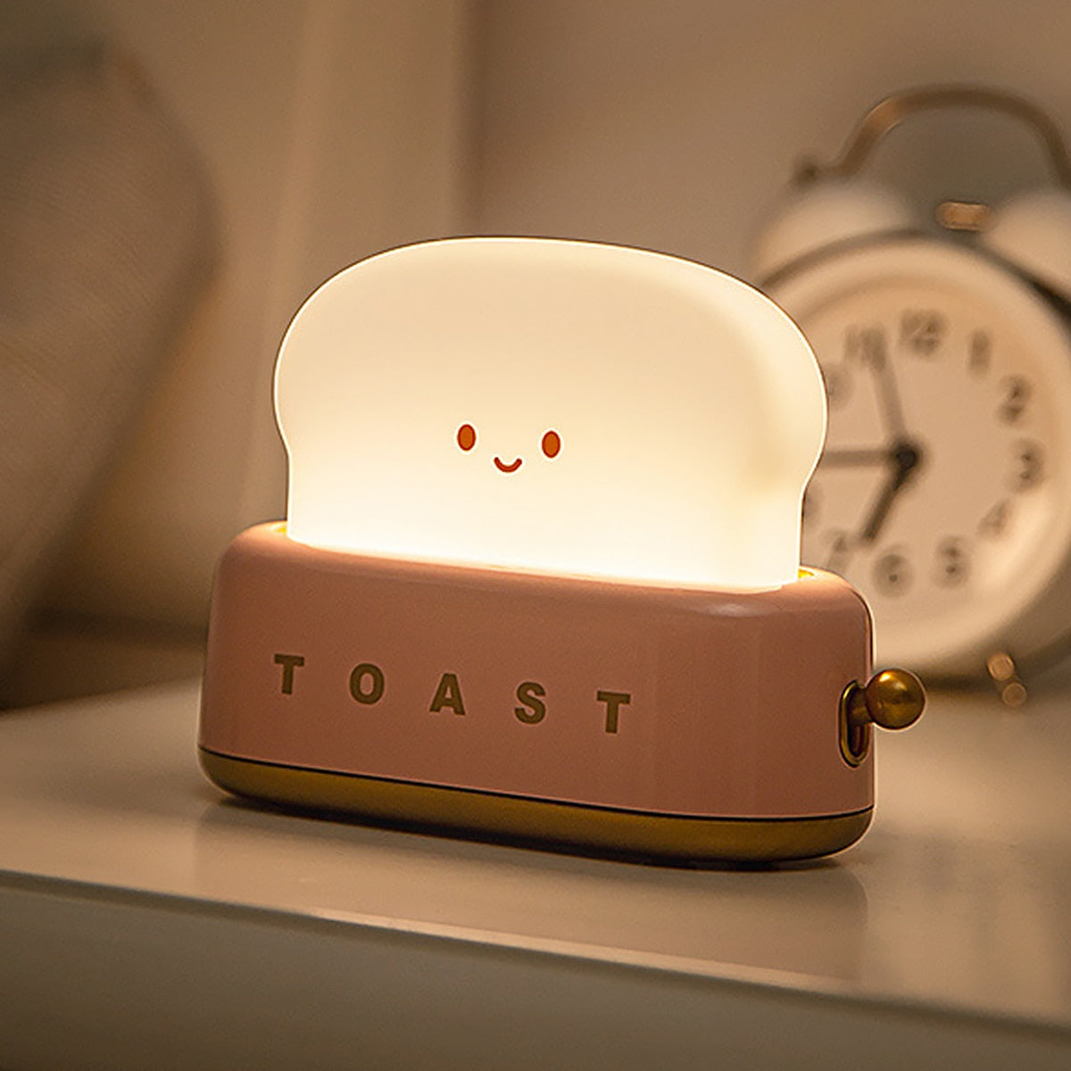 LED Bread Maker Night Light USB Charging Dimming Emotional Lights Bedroom Timing Sleeping Lamp Fun Switch Mood Light