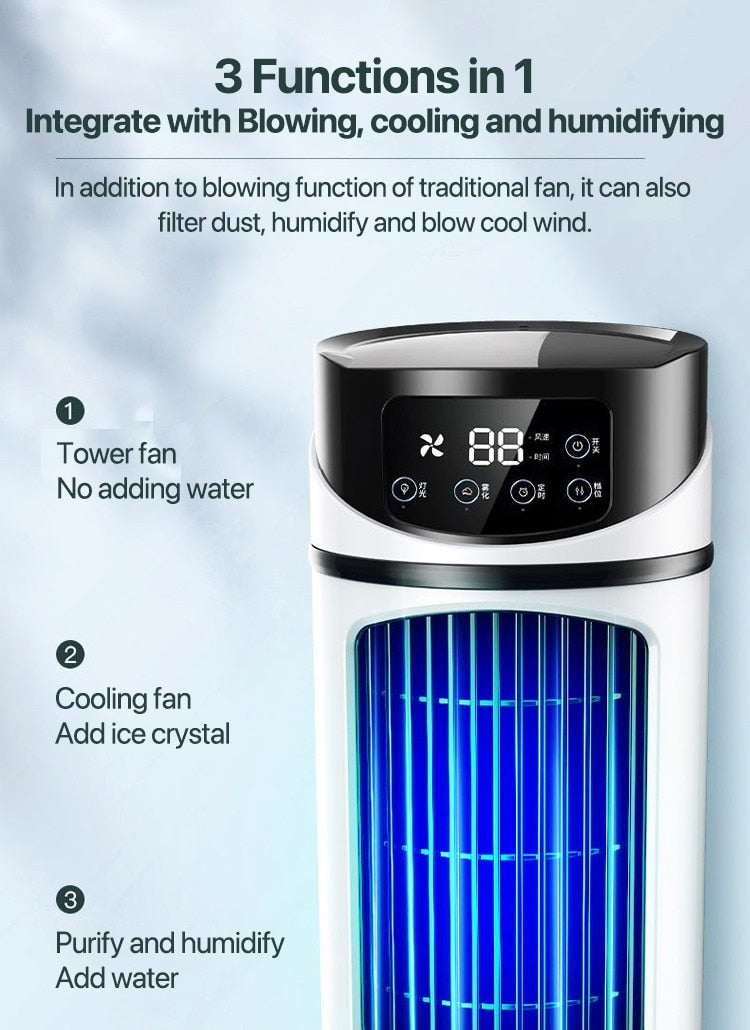 Portable Mini Air Conditioner Air Cooler Fan Water Cooling Fan