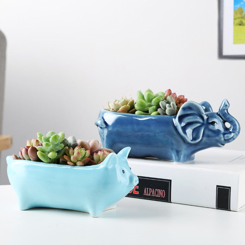 Cute Alpaca Desktop Flower Pot