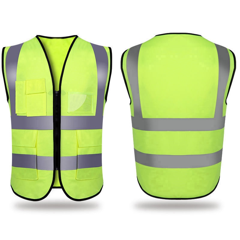 Multi-pocket Reflective Safety Vest Bright