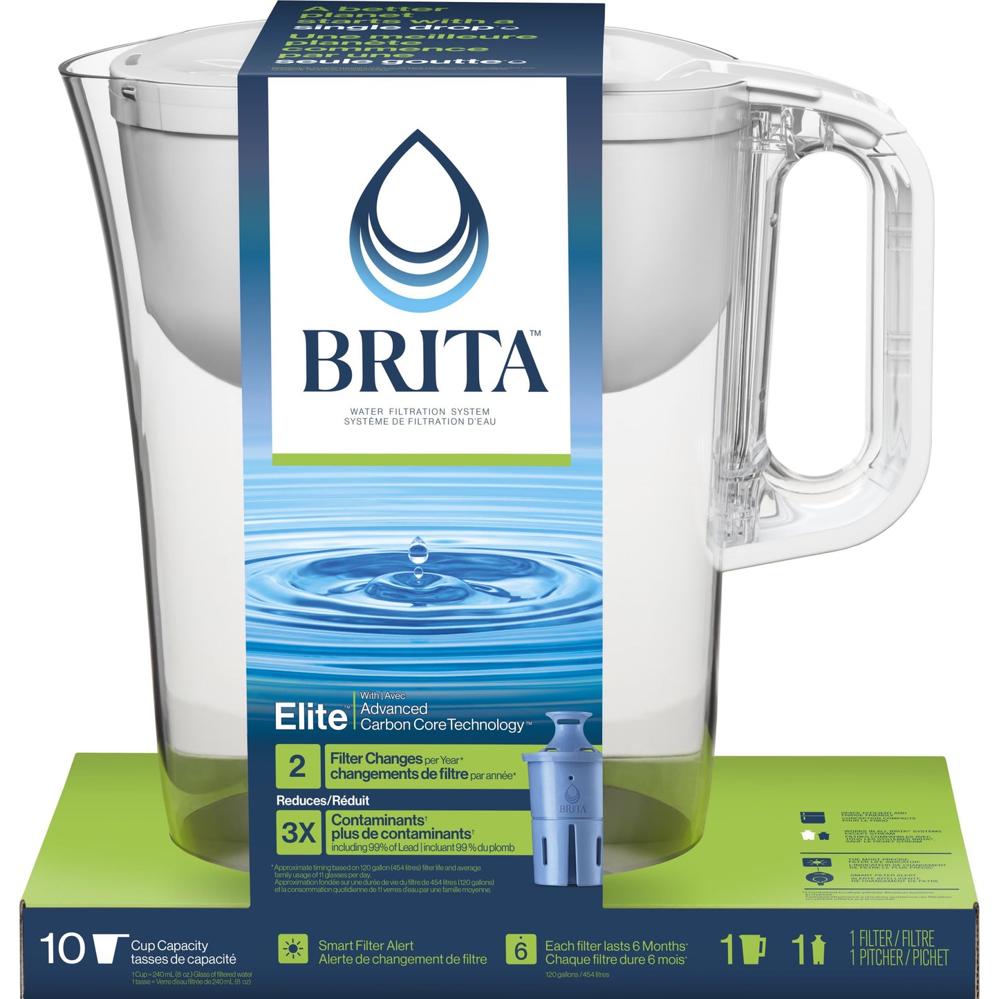 Brita Large 10 Cup Water Filter Pitcher