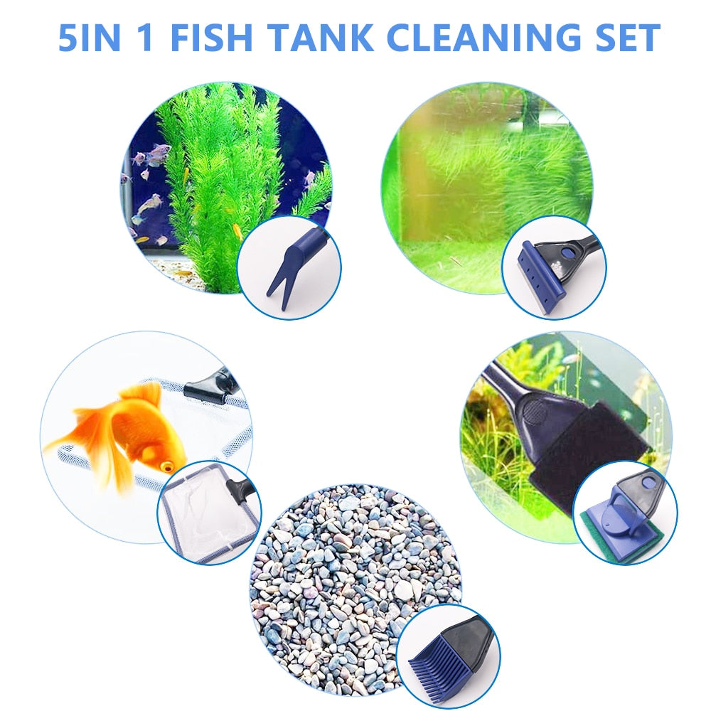 5 in 1 Aquarium Cleaning Tools