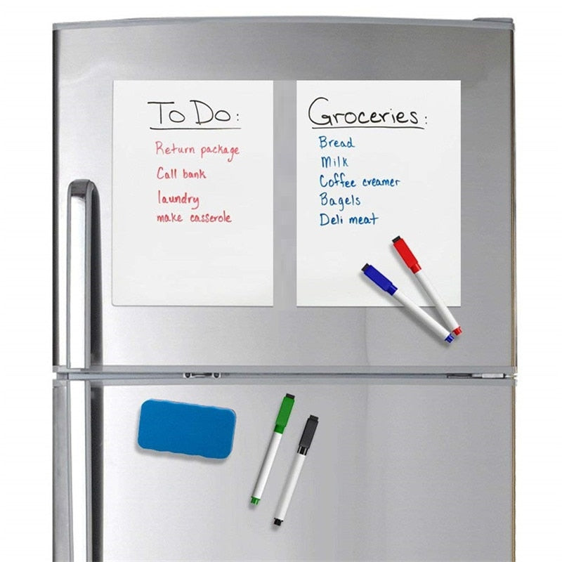 Magnetic Whiteboard Fridge Magnets Dry Wipe White Board