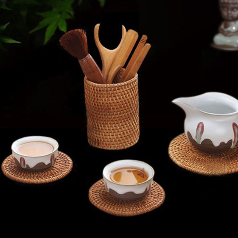 Handmade Rattan Pen Holders