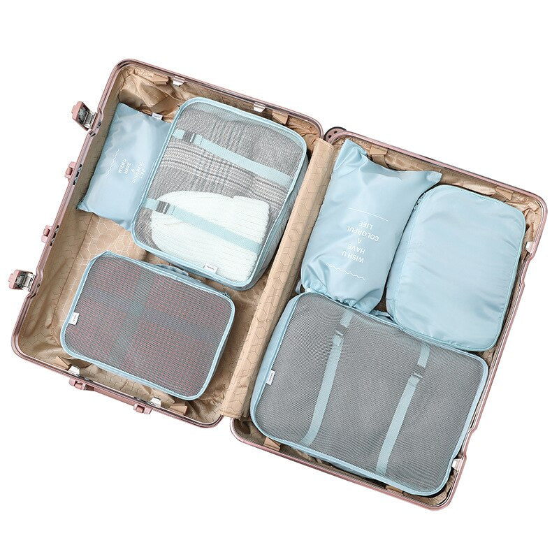 6/7/8 Piece Set Travel Storage Bags