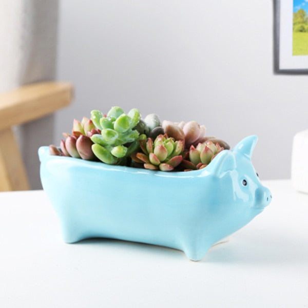 Cute Alpaca Desktop Flower Pot