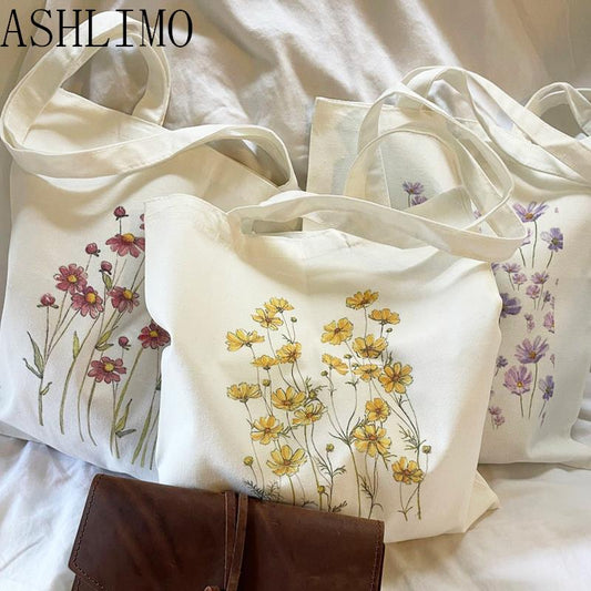 Floral Canvas Tote Bags