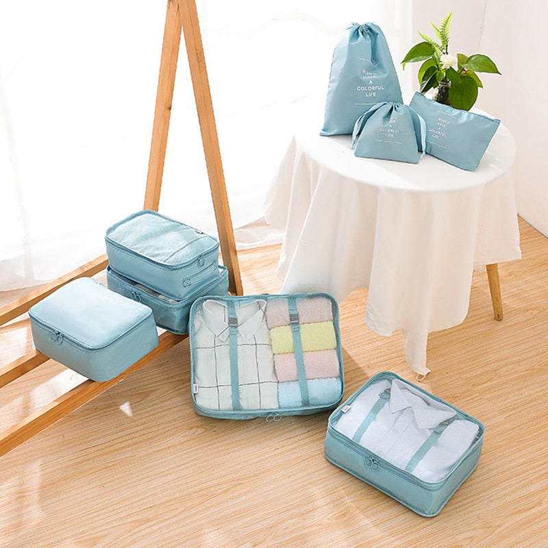 6/7/8 Piece Set Travel Storage Bags