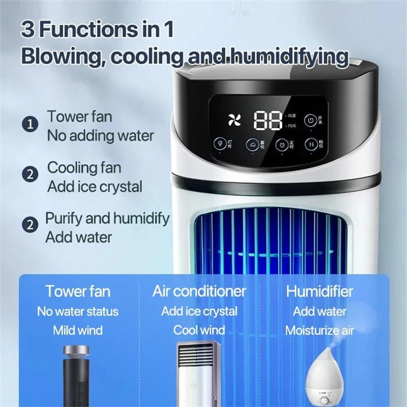 Portable Mini Air Conditioner Air Cooler Fan Water Cooling Fan