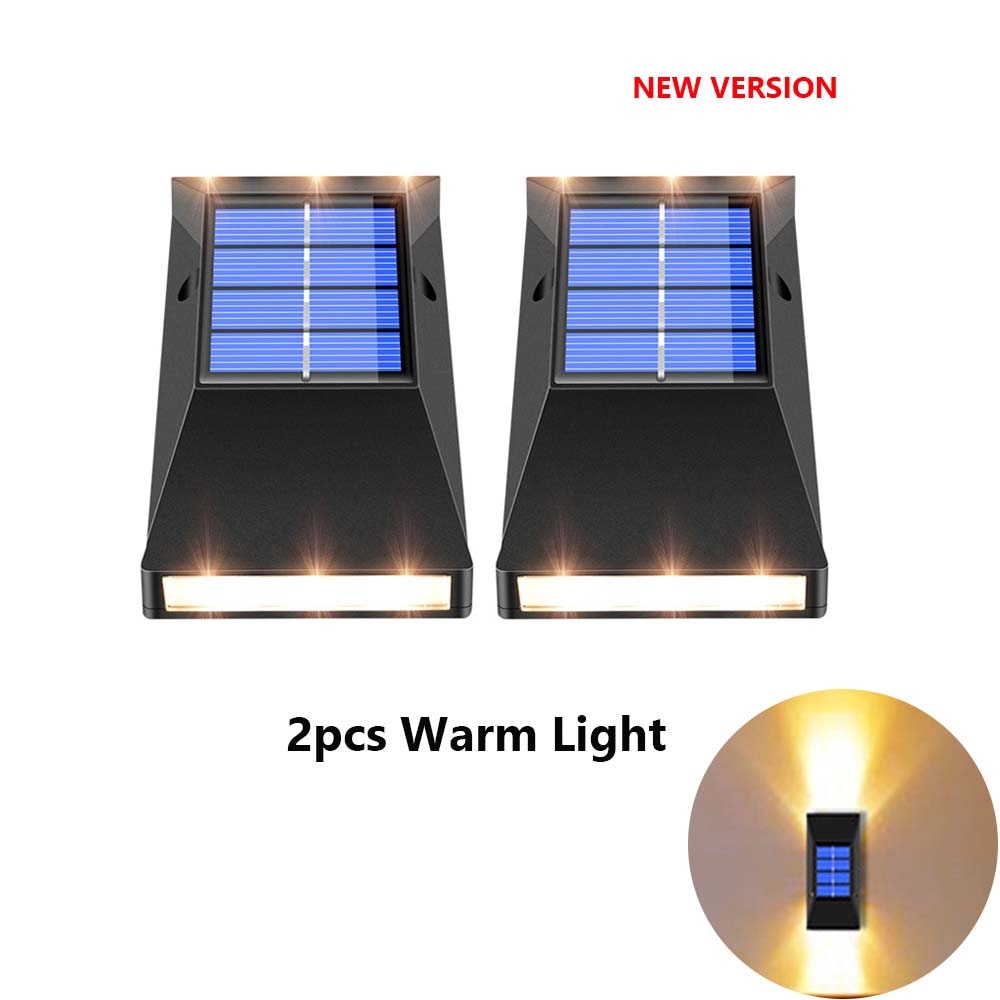 Solar LED Light Outdoor Waterproof Garden Light Solar Powered Wall Lamps Sconces Fence LED Garden Outdoor Solar Lamp