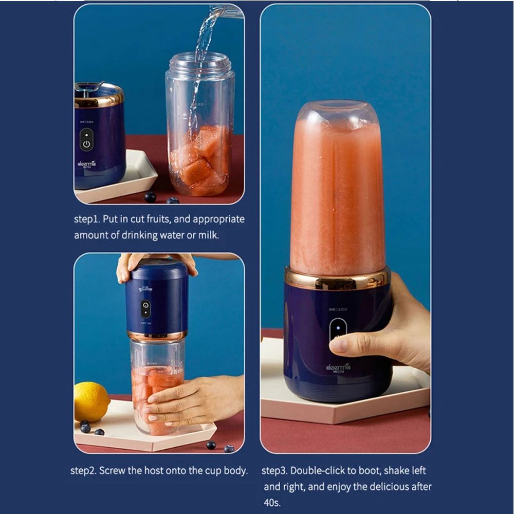 Portable Electric Juicer 400ml - Smoothie Blender