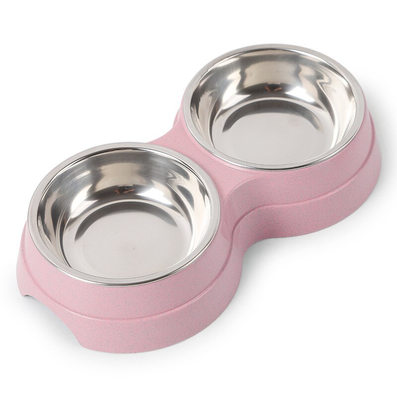 Double Pet Pet Food Bowl Stainless Steel