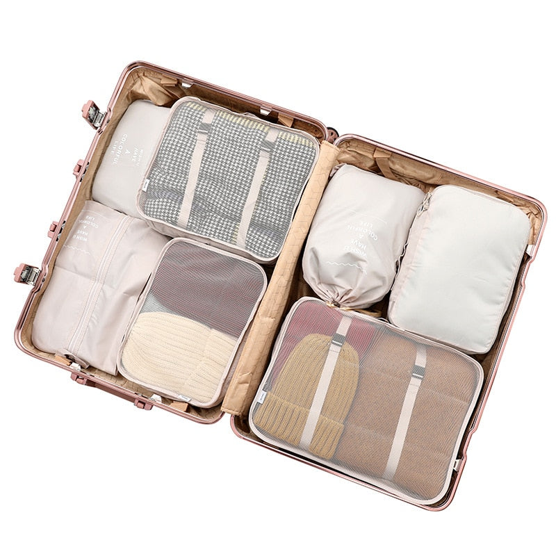 6/7/8 Piece Set Travel Storage Bags