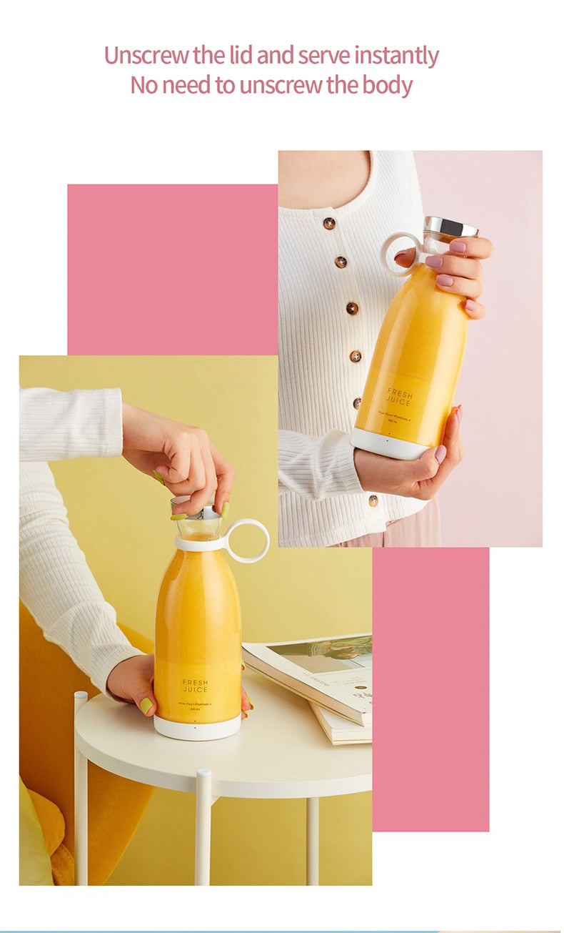 Portable Electric Juicer Blender Usb Mini Fruit Mixer