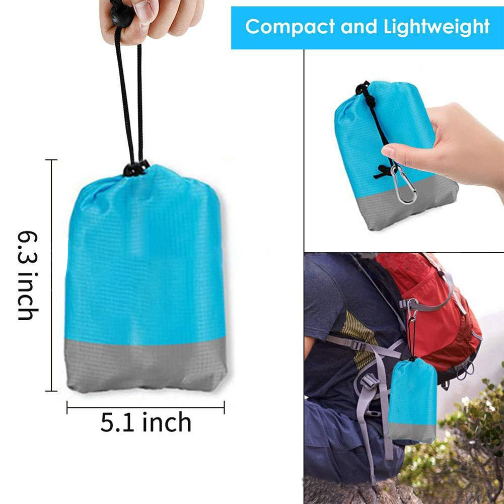 Beach Blanket Waterproof Pocket Mat, 2x2.1m/ 2x1.4m Folding Camping Mat - Portable Mat Outdoor Picnic Mat Sand Beach Mat